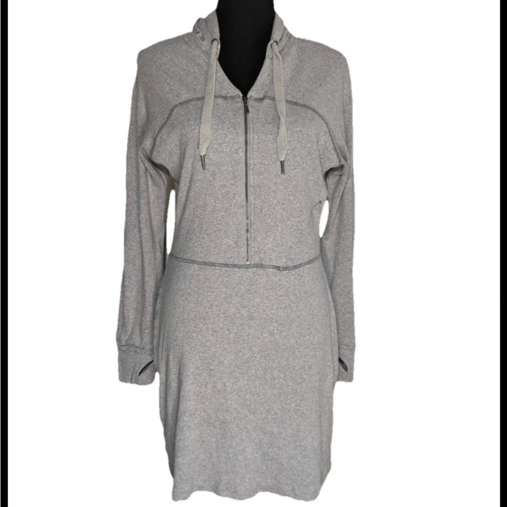Athleta travel dress gray 1/2 zip casual athletic dress women's XS